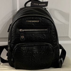 Steve Madden Black Backpack w/Silver Hardware